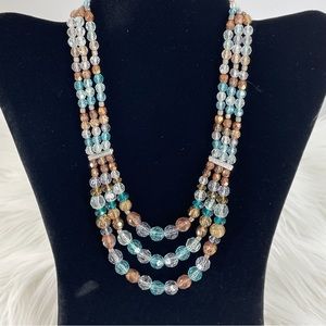 Multi Strand Beaded Fashion Necklace